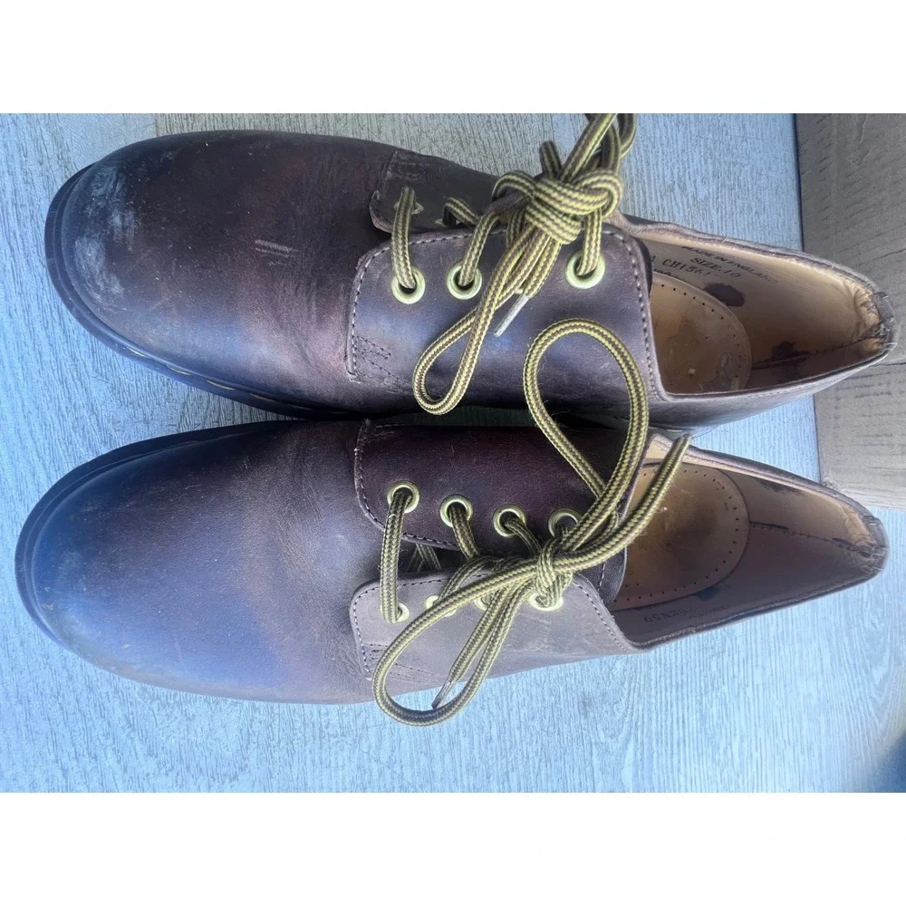 Dr Martens 7BEN59 Brown‎ Leather Oxford Shoes Made in England Mens 10 Lug Sole